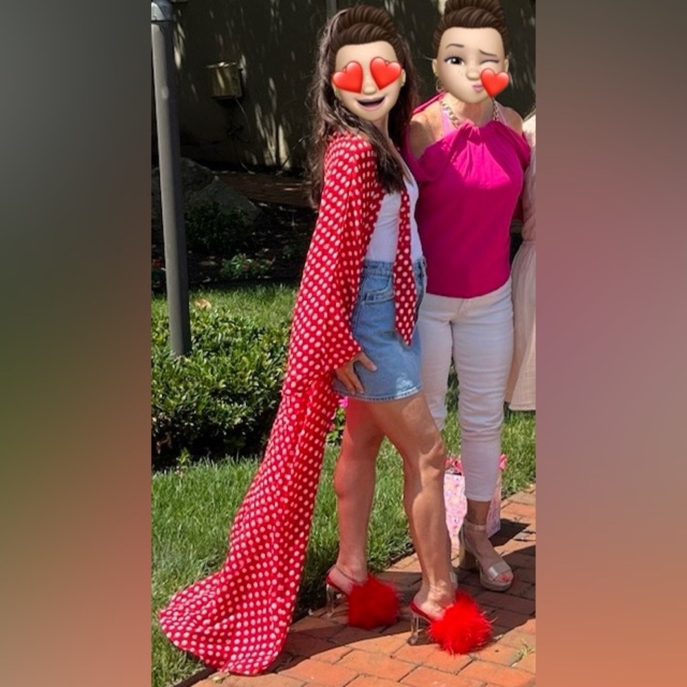 Red Polka Dot Josephine Kimono
